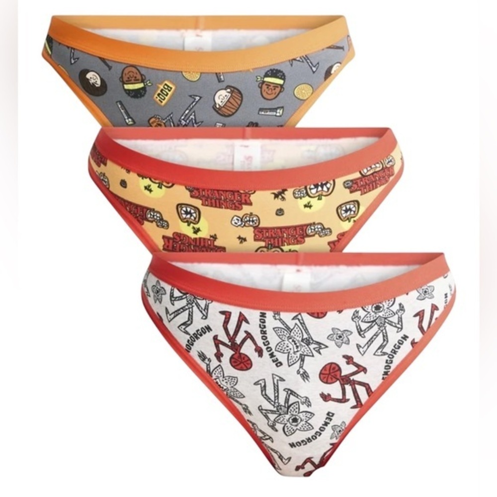 New Stranger Things Thong Underwear Panties Set Size XL 16/18 NWT